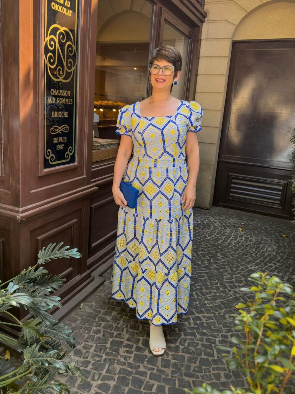 Vestido Midi Lasie Decote Quadrado