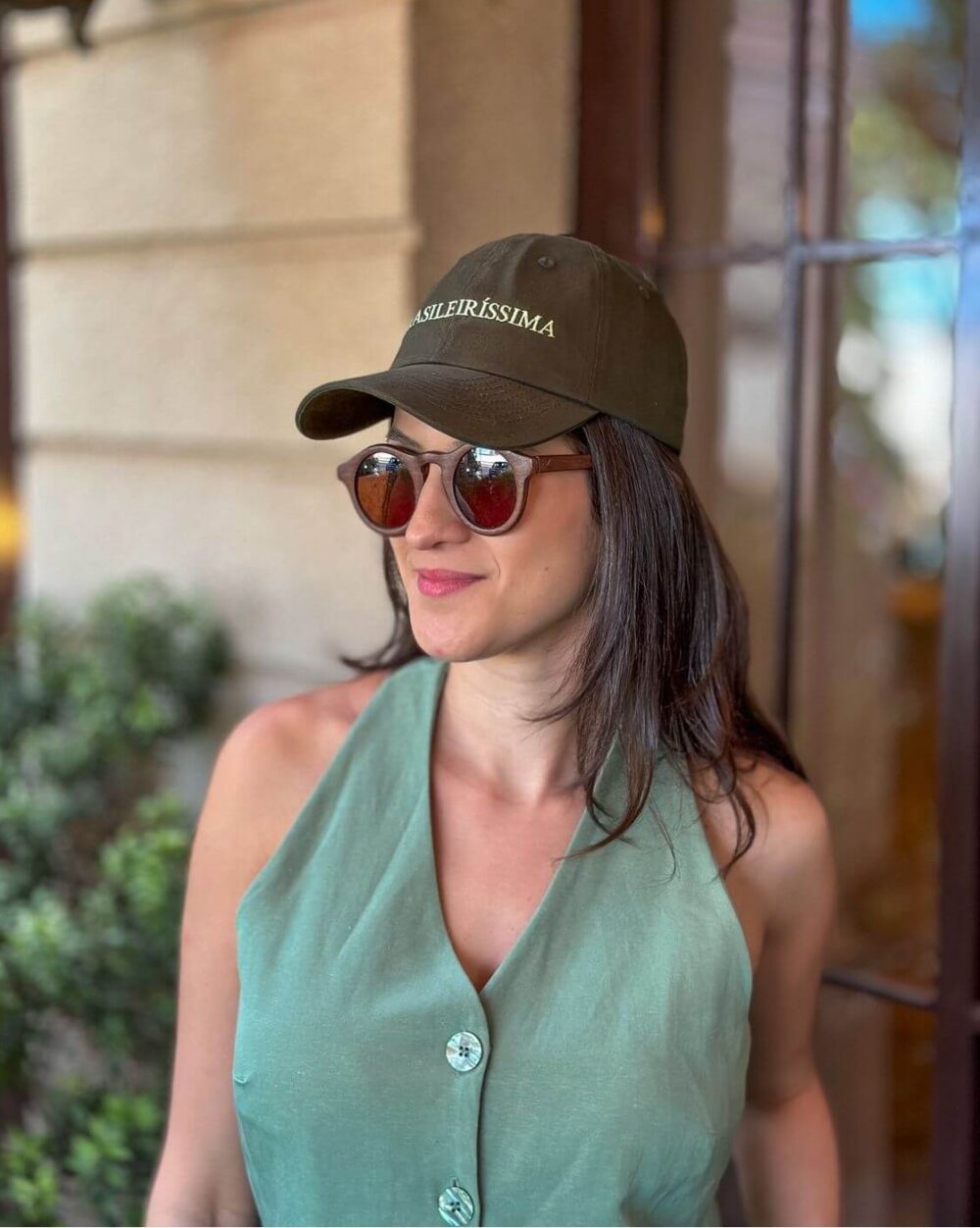 Conjunto ViscoLinho Colete e Calça Reta Verde Agave - Image 3